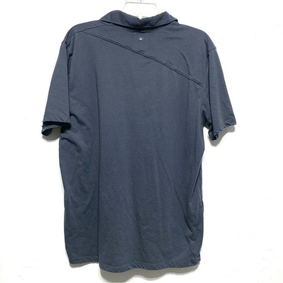 Volcom Gray Blue Short Sleeve Polo Collared Shirt Top Mens size Large - Picture 6 of 6
